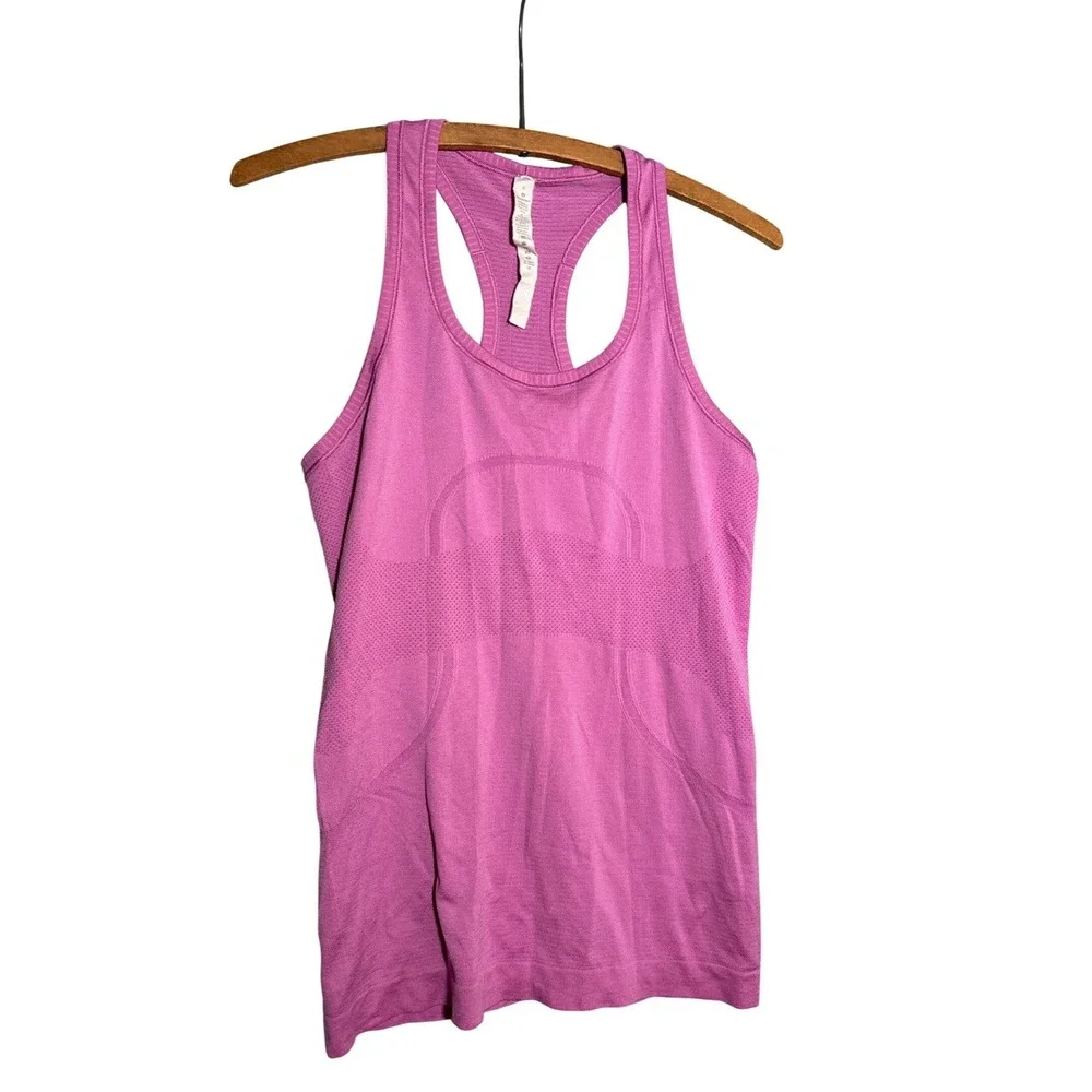 Lululemon Swiftly Tech Racerback Tank Top 2.0 Pink Purple Size 6 Swift Stride